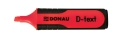 Zakreślacz Donau D-Text Czerwony 10 sztuk