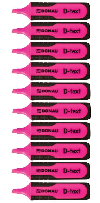 Zakreślacz Donau D-Text Różowy 10 sztuk