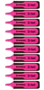 Zakreślacz Donau D-Text Różowy 10 sztuk