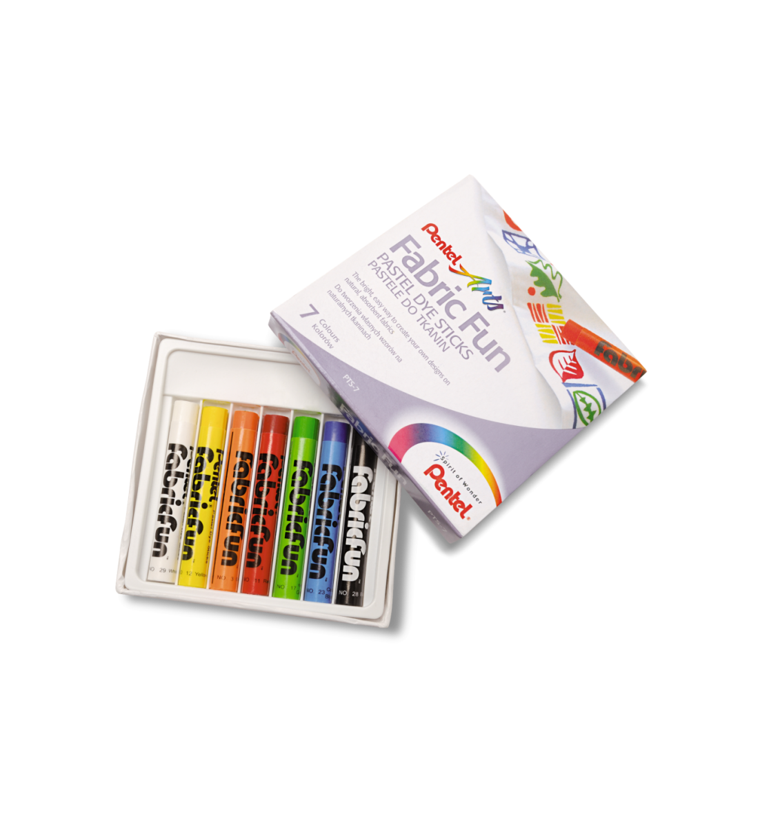 Pastele Do Tkanin Pentel Fabric Fun /7kol./ PTS7