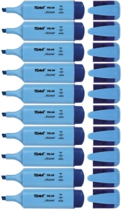 Zakreślacz Marker Toma Mistral Niebieski 10 Sztuk