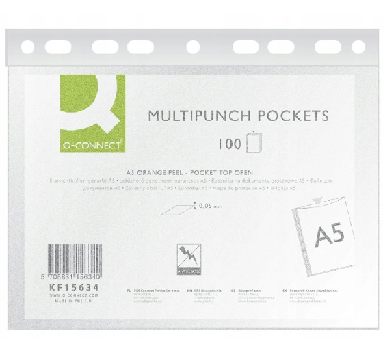 Koszulka Groszkowa A5 Q-Connect 100 sztuk 50 mic