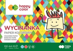 Blok Wycinanka A4 100g 10 Arkuszy Happy Color