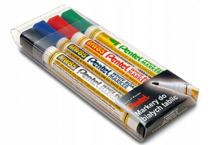Markery Suchościeralne Pentel Komplet 4 Kolory MW85-4W