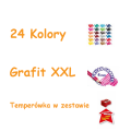 Kredki Ołówkowe Hexagonalne Astra 24 Kolory
