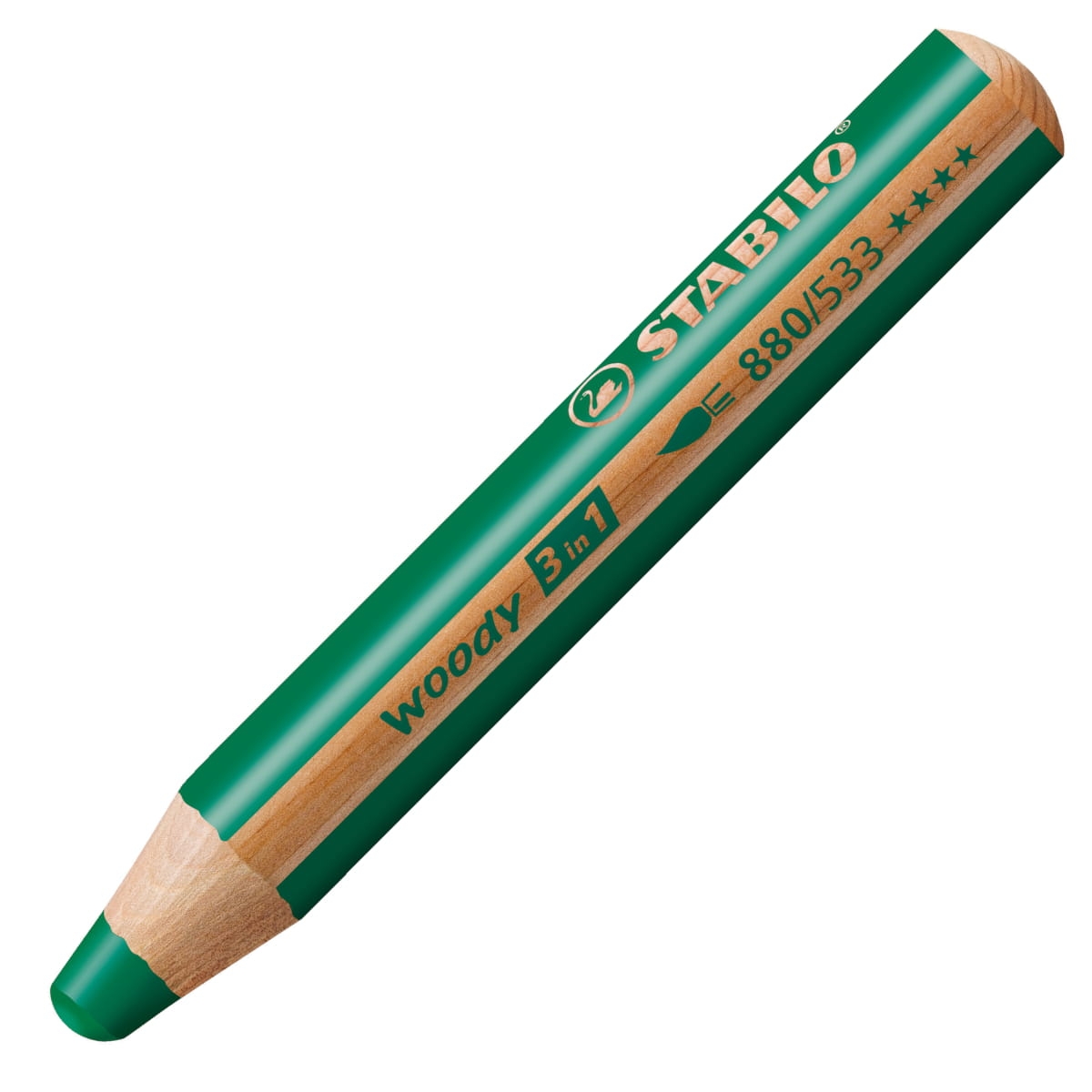 Kredka Stabilo Woody 3w1 Ciemnozielona 880/533