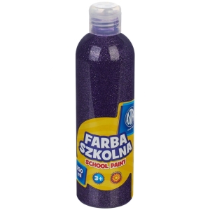 Farba Szkolna Astra 250 ml Brokatowa Fioletowa 