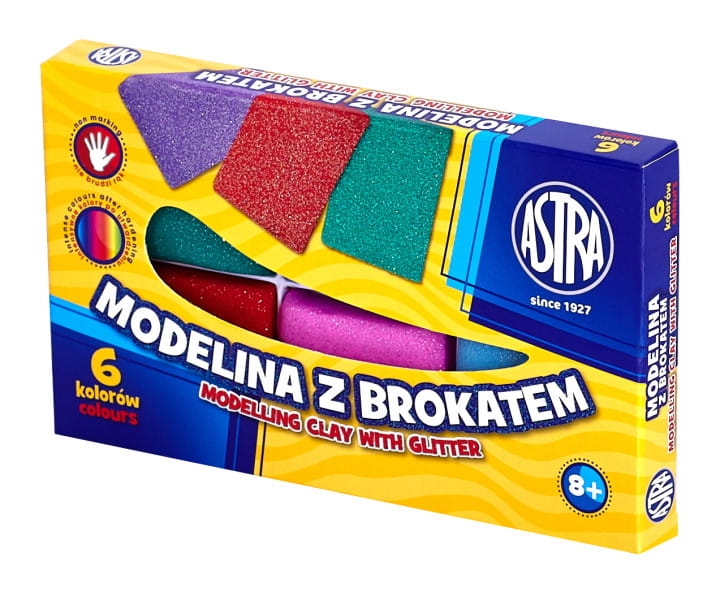 Modelina Brokatowa Astra 6 kolorów