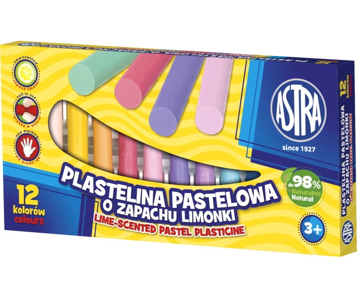 Plastelina Pastelowa Astra Zapachowa 12 kolorów