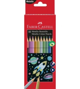 Kredki Ołówkowe Metaliczne Faber-Castell 10 kolorów 