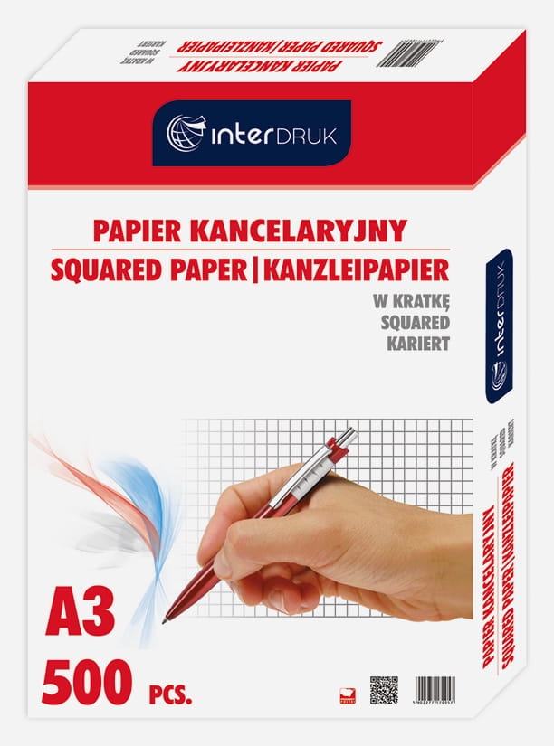 Papier Kancelaryjny Interdruk A3 500 arkuszy Kratka
