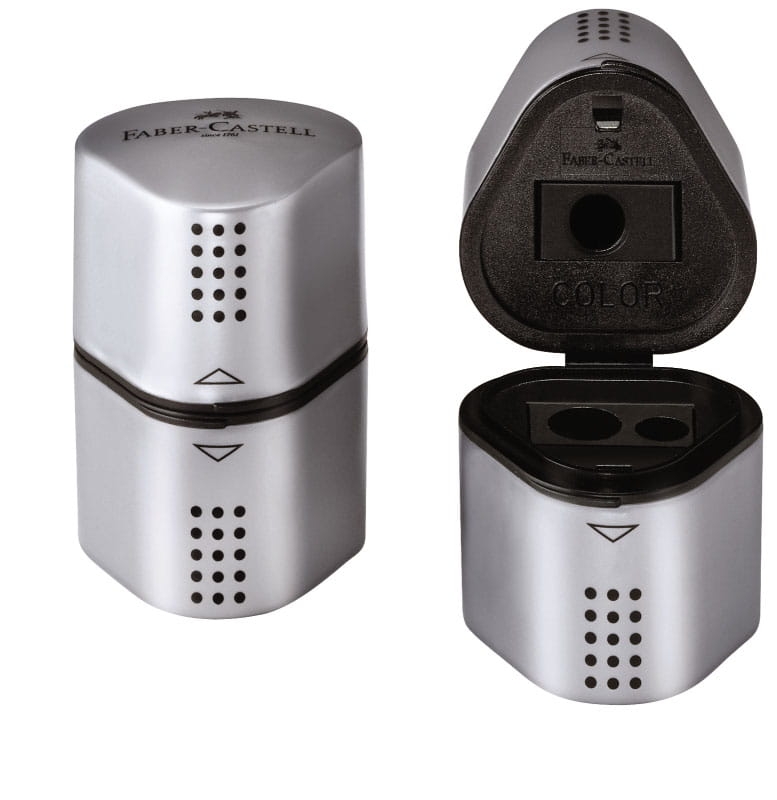 Temperówka Faber Castel TRIO Srebrna Grip 2001 183800FC
