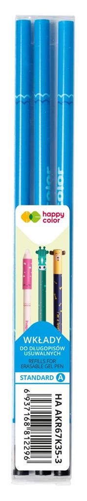 Wkład Do Długopisu Usuwalnego Standard A 0,5mm Niebieski /3szt/