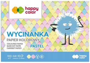 Blok Wycinanka Pastel A4 100g 10 Arkusz Happy Color