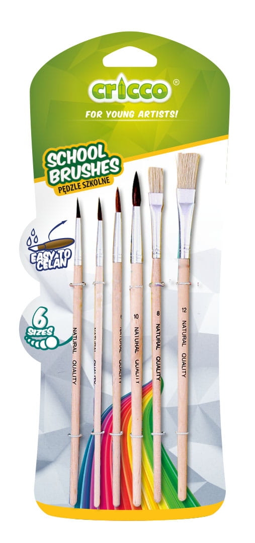 Pędzelki Cricco 6 sztuk Blister CR364B6