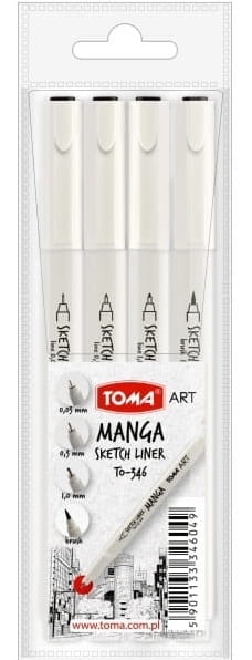 Cienkopis Kreślarski Toma Manga 4 sztuki TO-346