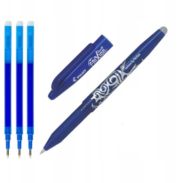 Pióro Frixion 0,7 Niebieski +  3 Wkłady Q-Connect