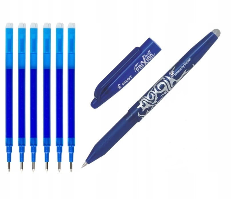 Pióro Frixion 0,7 Niebieski +  6 Wkładów Q-Connect