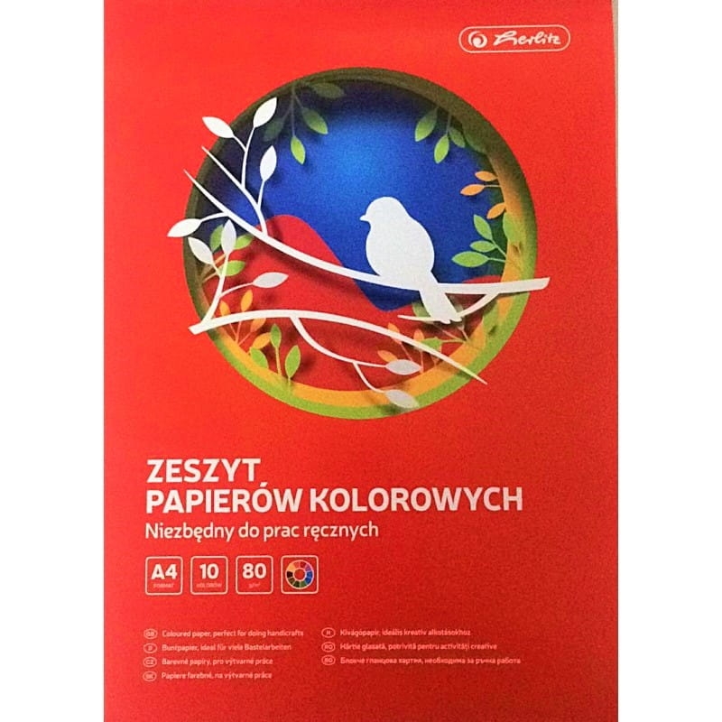 Zeszyt Papierów Kolorowych A4 Herlitz 9583709 10 Kolorów
