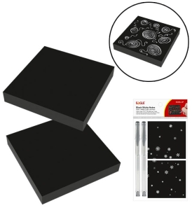 Notes Samoprzylepny Karteczki Eagle Czarny 2 Sztuk + Długopis Srebrny 2 sztuk