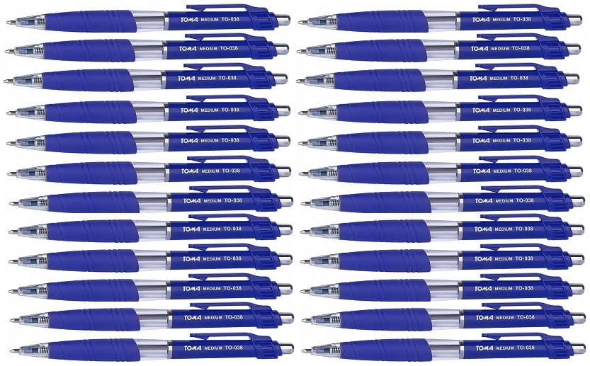 Długopis Automatyczny Toma Medium TO-038 Niebieski 24 sztuki