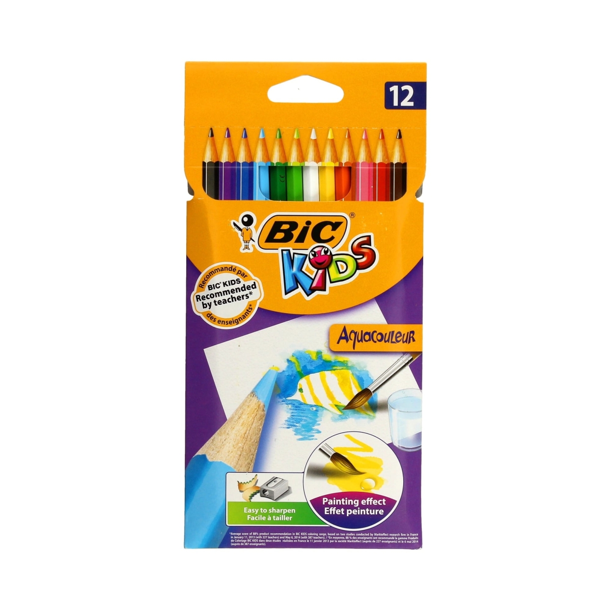 Kredki Akwarelowe BIC Kids Aquacouleur 12 kolorów