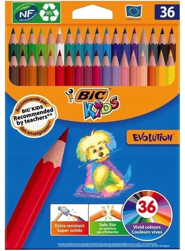 Kredki Ołówkowe BIC Kids Eco Evolution 36 Kolorów