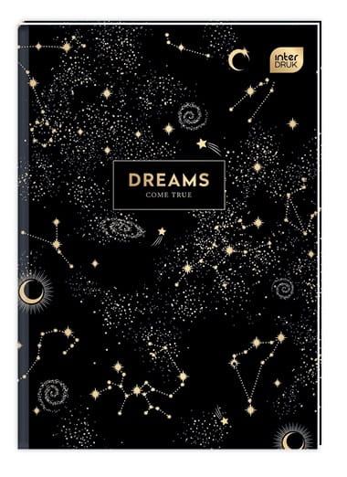 Brulion A5 96 Kartka Krata Interdruk Metallic Dreams