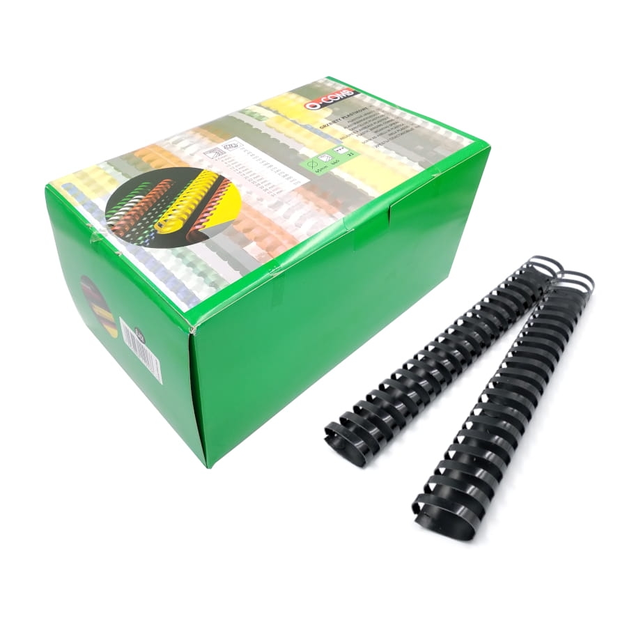 Grzbiet Plastikowy 51mm 50 sztuk Czarny  O-Comb