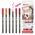 Pisaki Edding Do Ceramiki 1-4mm Z Końcówką Pędzelkową Etui 6 Kolorów Ciepłych