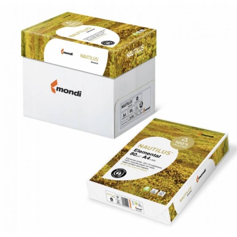 Papier Ksero A4 Nautilus Office Ekologiczny 80g KARTON 5 ryz