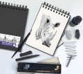 Szkicownik Oxford Art A4 50 kartek 100g Czarny Hamelin 