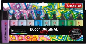 Zakreślacz Stabilo Boss Arty /kpl 10szt/ Chłodne Kolory 70/10-2-20
