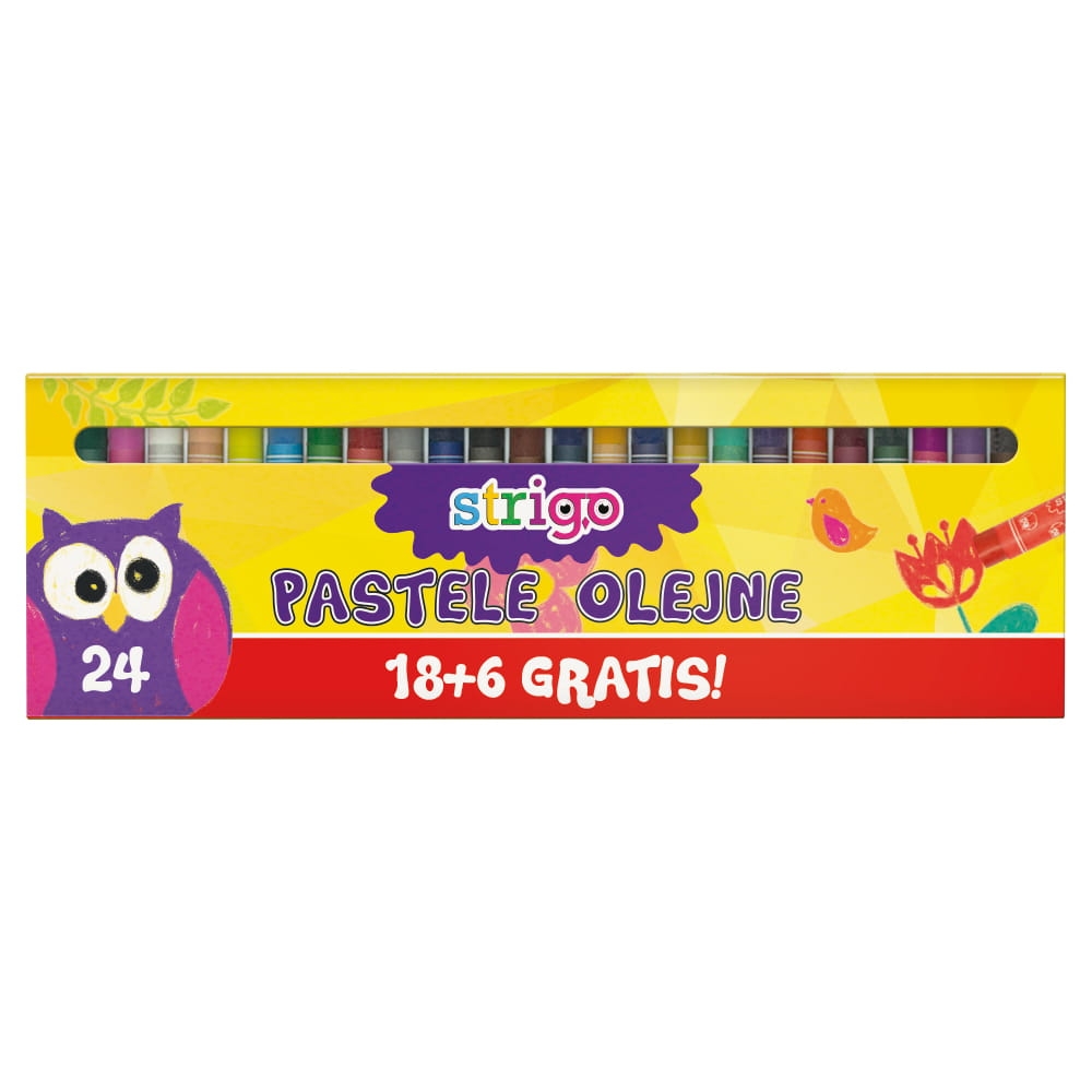 Kredki Pastele Olejne 24 Kolory Strigo
