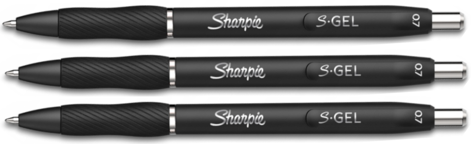 Długopis Automatyczny Żelowy Sharpie 3x Czarny 0,7 S-GEL