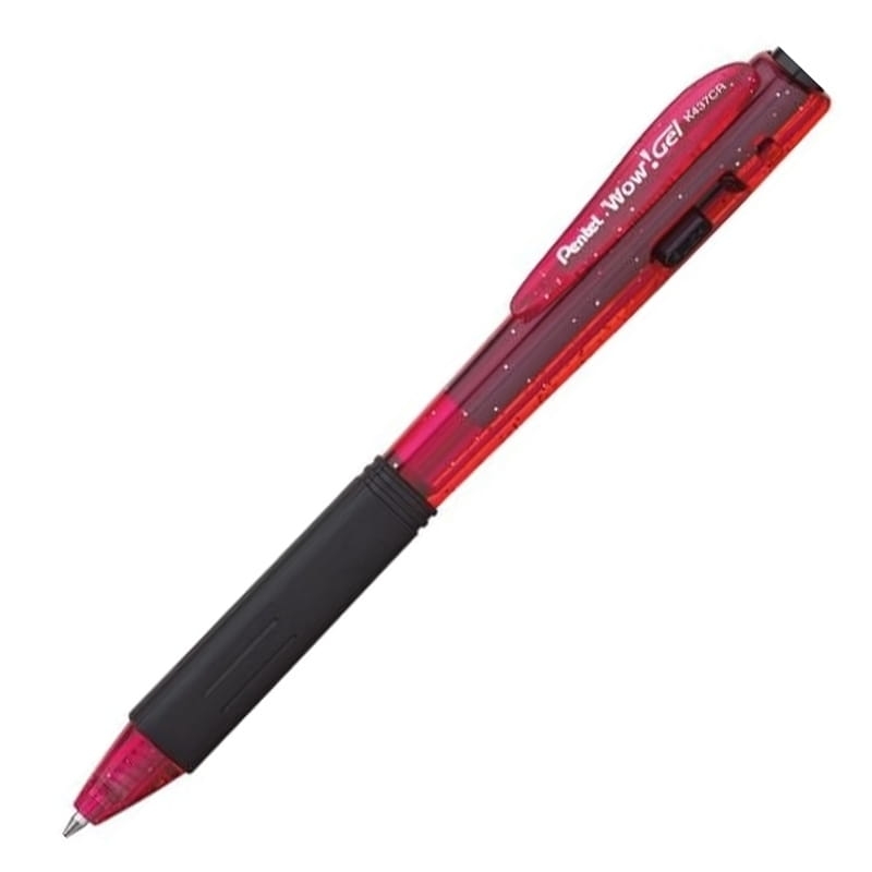 Długopis Żelowy Pentel K 437 CR WOW Czerwony
