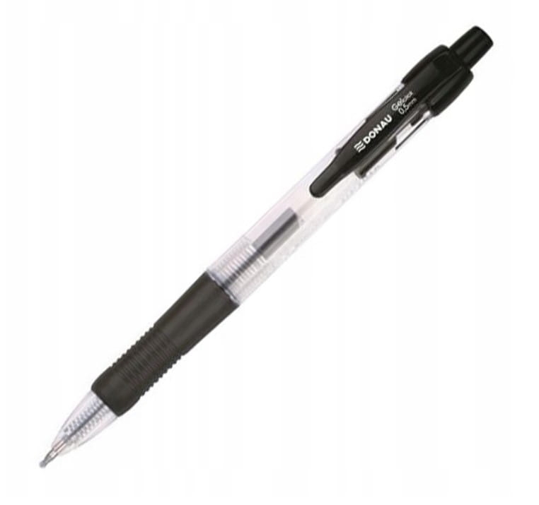 Długopis Żelowy Automatyczny Donau Czarny GelClick 0,5 mm
