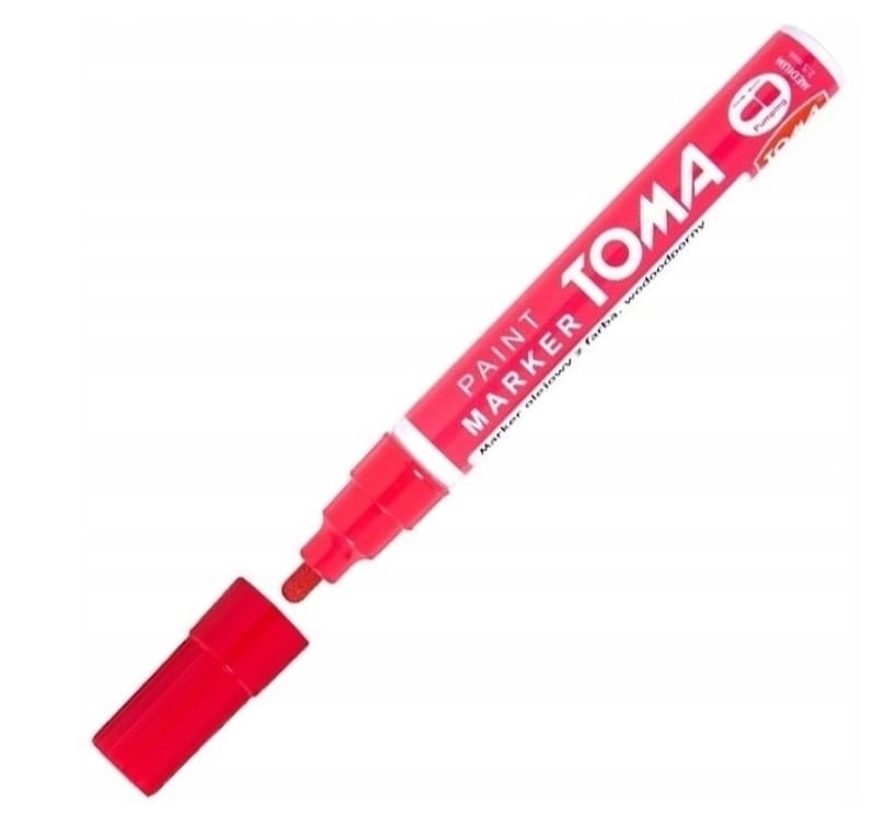 Marker Olejowy Olejny Toma To-440 Czerwony