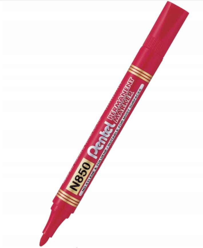 Marker Permanent Pentel N850-B Okrągły Czerwony