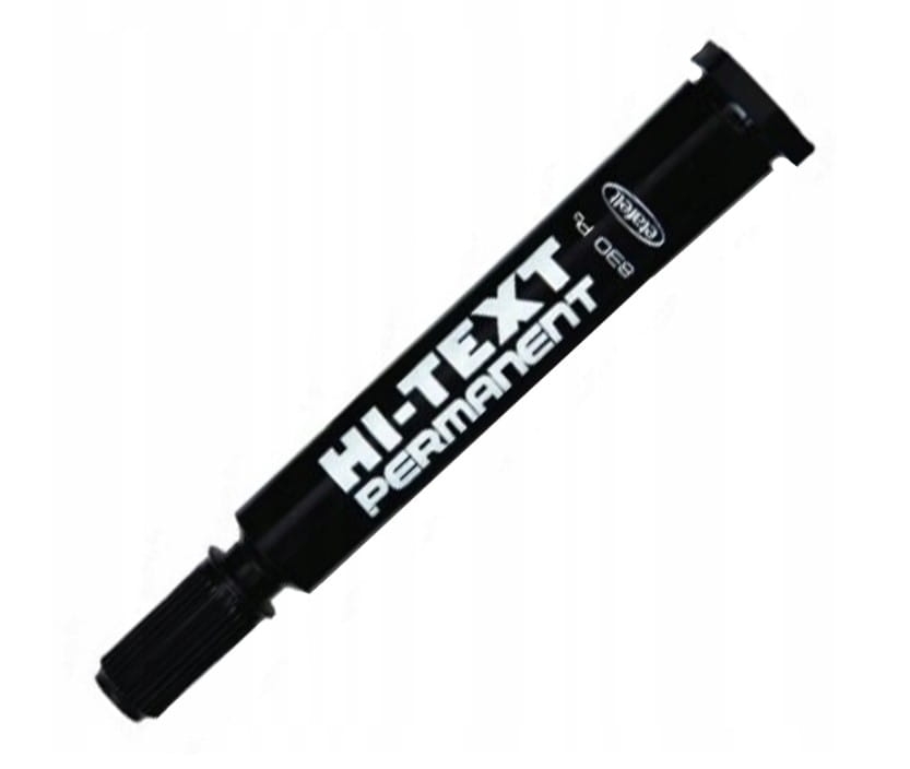 Marker Permanent Ścięty Czarny Hi-Text-830Pc
