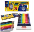 Kredki Ołówkowe Trójkątne Astra 12 Kolorów + Temperówka