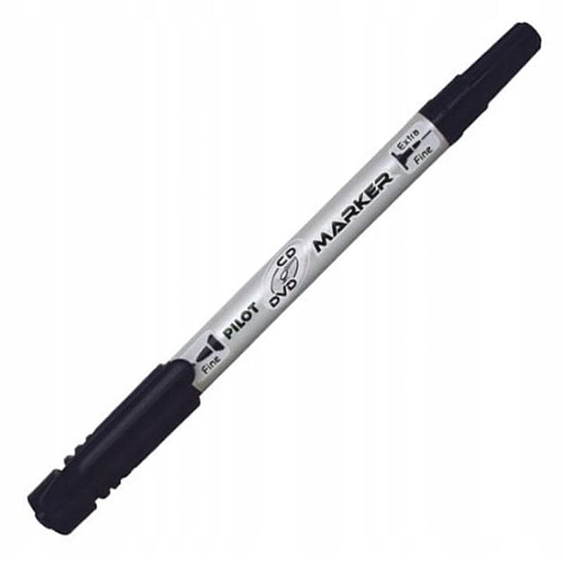 Marker Do Płyt Pilot Dwustronny Czarny Twin CD/DVD