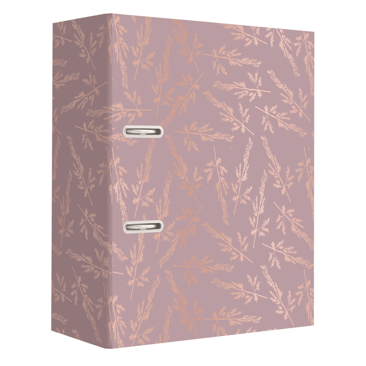 Segregator A4 75mm Metallic Rose Gold Flowers Kwiaty