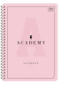 Kołozeszyt A4 100 Kartek Krata 90g Academy Pastel Interdruk