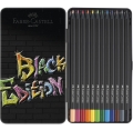 Kredki Ołówkowe Trójkątne Black Edition 12 Kolorów Opakowanie Metalowe Faber-Castell 