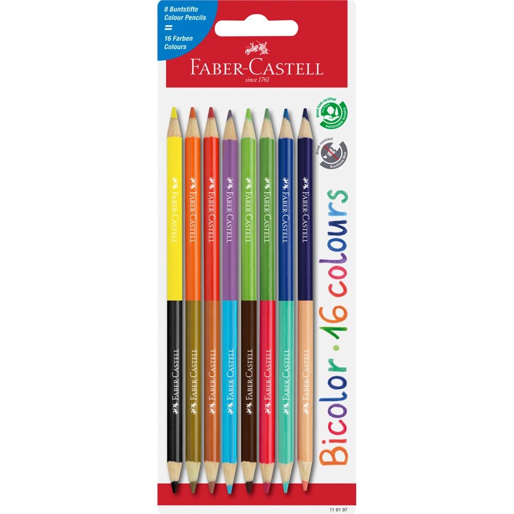Kredki Dwustronne 8 na 16 Kolorów Faber-Castell