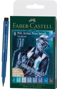 Pisaki Pędzelkowe Brushe Faber-Castell The Blues