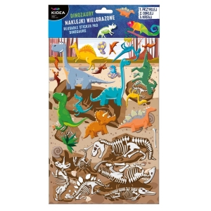 Naklejki Wielorazowe Dinozaury Kidea
