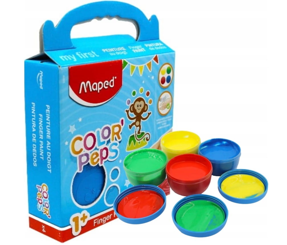 Farby Do Malowania Palcami Dla Dzieci Maped 4 sztuki x 80ml