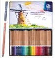 Kredki Ołówkowe Drewno Cedrowe Astra 36 Kolory Opakowanie Metalowe